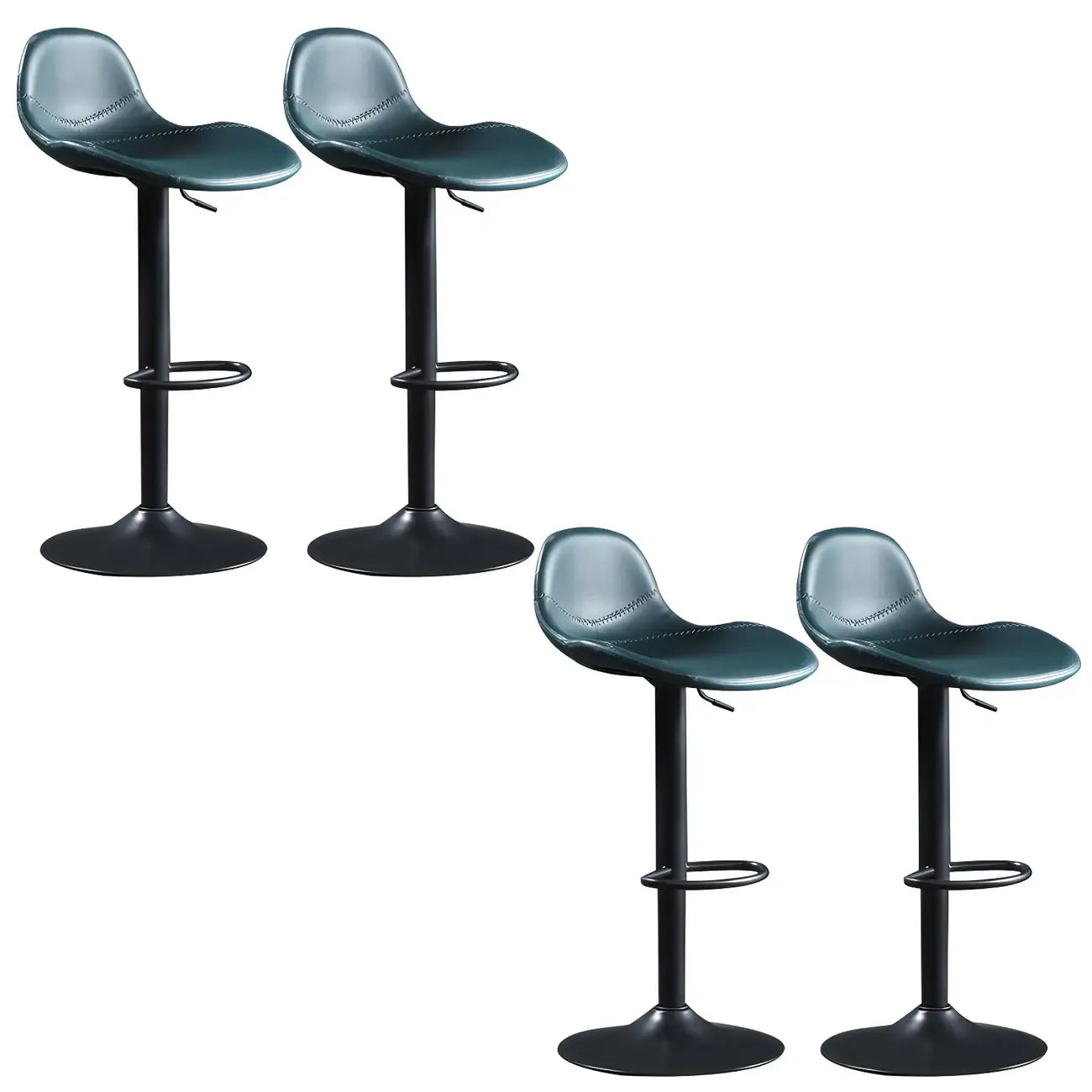 Tabourets de bar modernes en cuir réglables avec repose-pieds pour bar à domicile