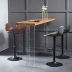 Tabourets de bar modernes en cuir réglables avec repose-pieds pour bar à domicile