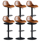 Tabourets de bar modernes en cuir réglables avec repose-pieds pour bar à domicile