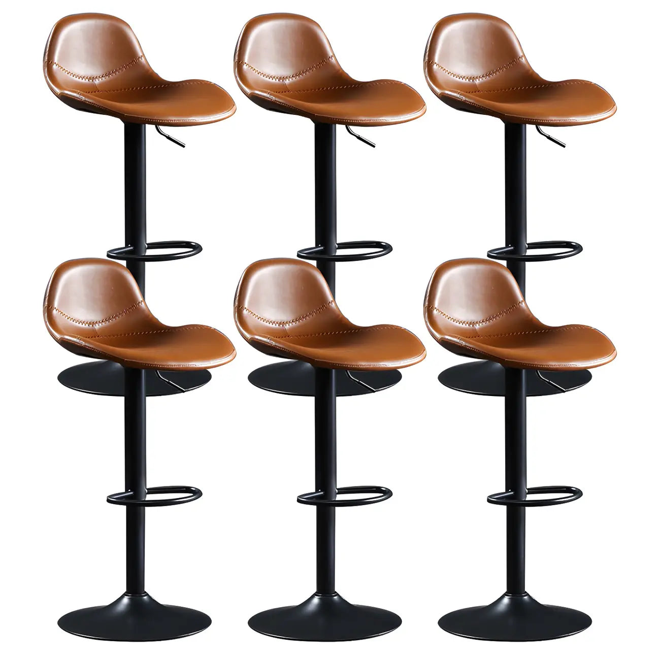 Tabourets de bar modernes en cuir réglables avec repose-pieds pour bar à domicile
