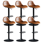 Tabourets de bar modernes en cuir réglables avec repose-pieds pour bar à domicile