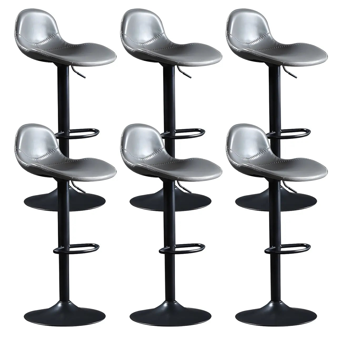 Tabourets de bar modernes en cuir réglables avec repose-pieds pour bar à domicile