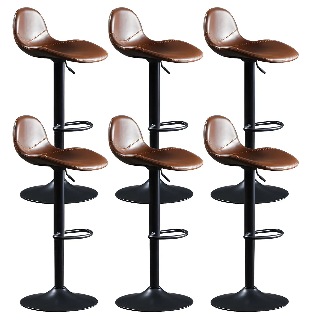 Tabourets de bar modernes en cuir réglables avec repose-pieds pour bar à domicile
