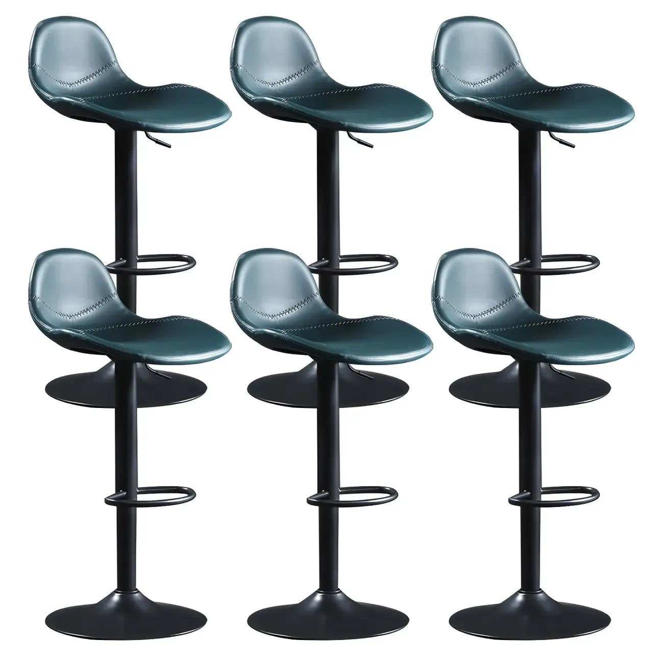Tabourets de bar modernes en cuir réglables avec repose-pieds pour bar à domicile