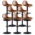 Tabourets de bar modernes en cuir réglables avec repose-pieds pour bar à domicile