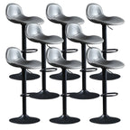 Tabourets de bar modernes en cuir réglables avec repose-pieds pour bar à domicile