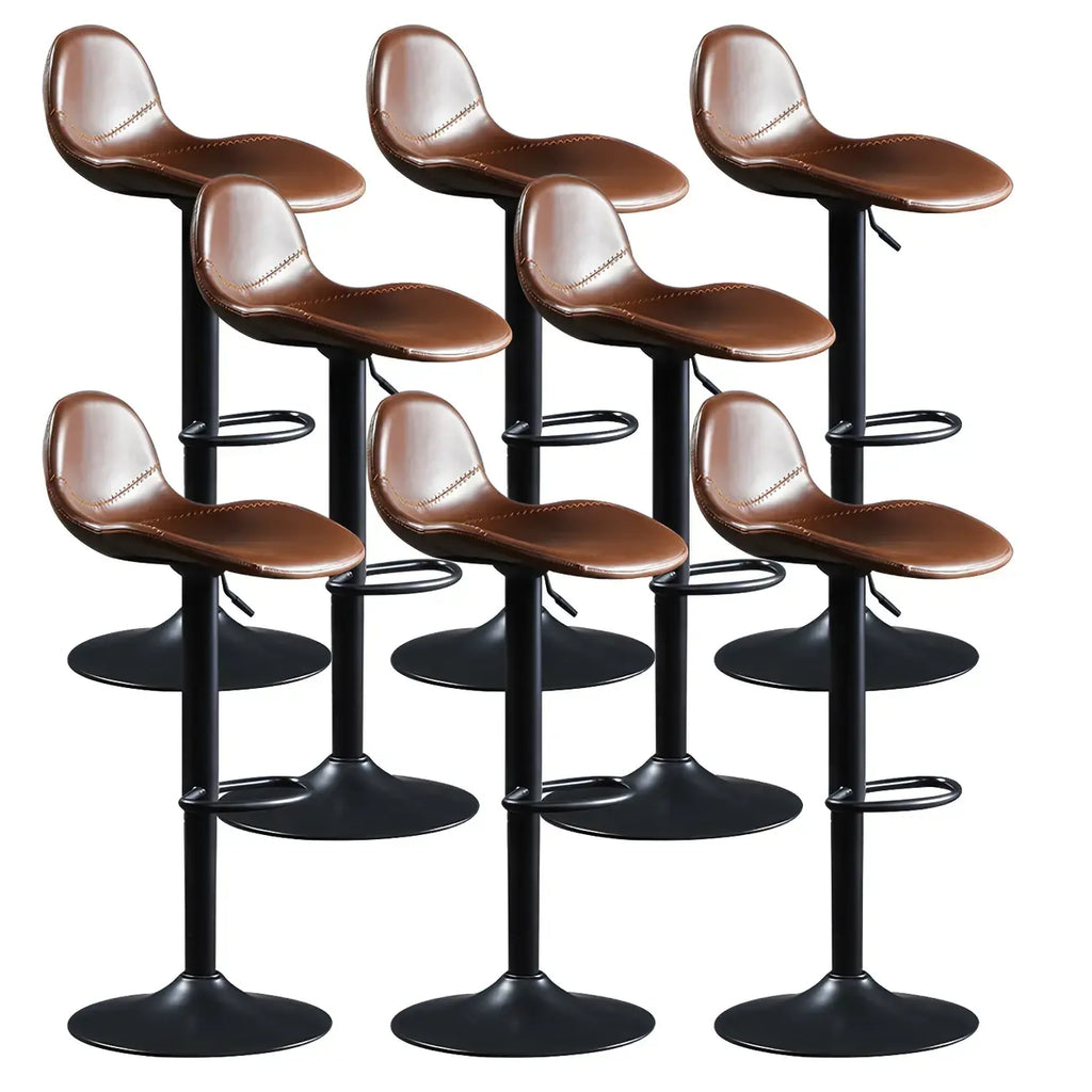 Tabourets de bar modernes en cuir réglables avec repose-pieds pour bar à domicile