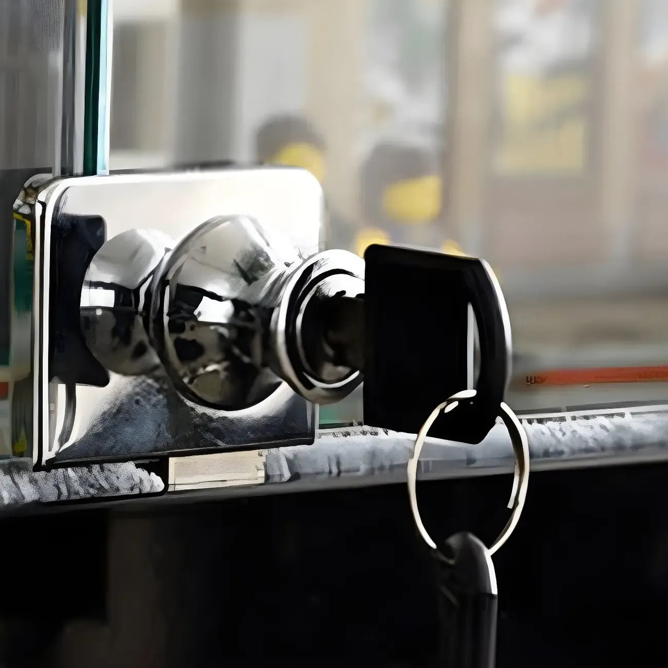 Vitrine moderne en verre noir avec étagères réglables