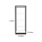 Vitrine moderne en verre noir avec étagères réglables