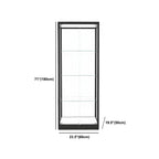 Vitrine moderne en verre noir avec étagères réglables