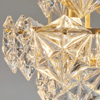 Suspension élégante en cristal doré pour la cuisine