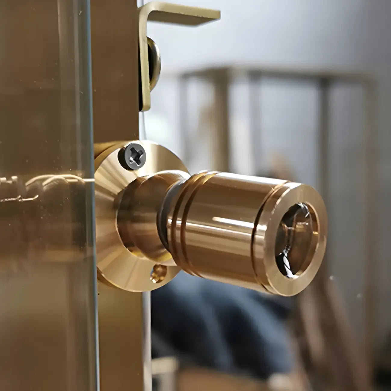 Vitrine avec étagère en verre transparent et cadre en métal noir