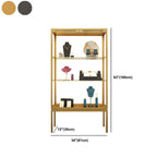 Vitrine avec étagère en verre transparent et cadre en métal noir
