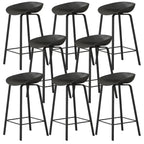 Tabouret de bar ergonomique au design élégant et contemporain en métal noir