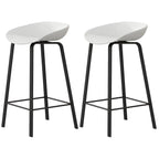 Tabouret de bar ergonomique au design élégant et contemporain en métal noir