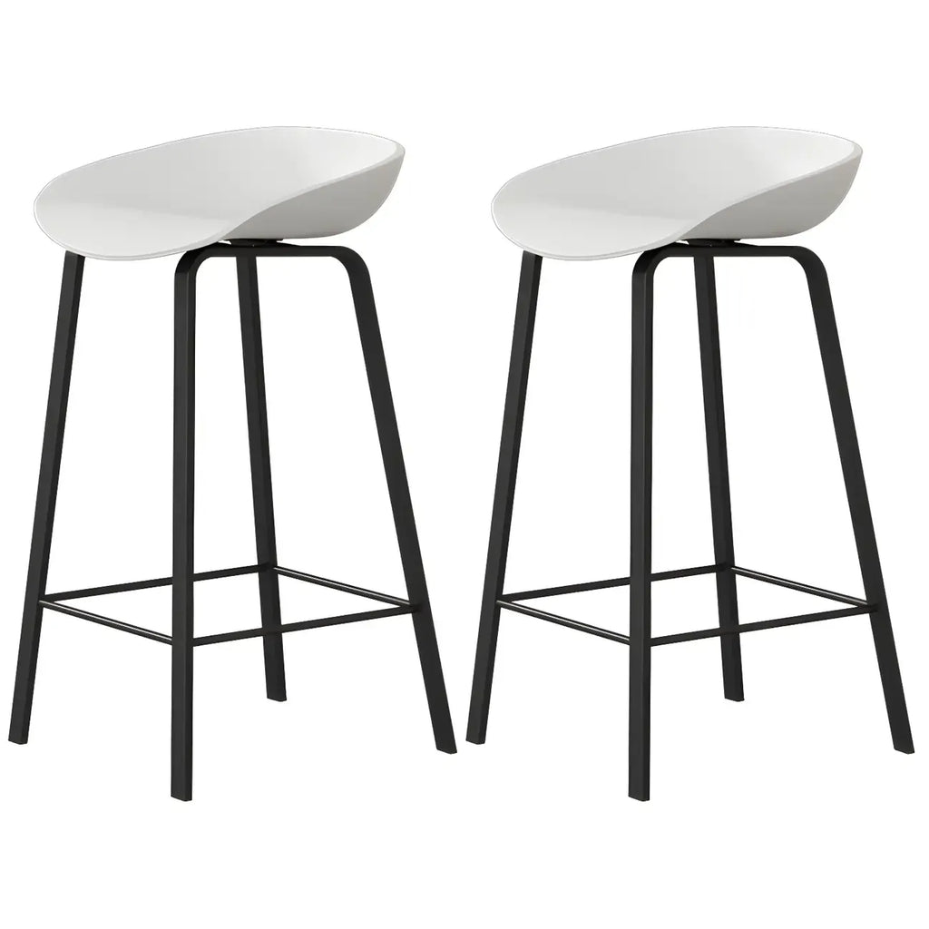 Tabouret de bar ergonomique au design élégant et contemporain en métal noir