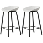 Tabouret de bar ergonomique au design élégant et contemporain en métal noir