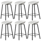 Tabouret de bar ergonomique au design élégant et contemporain en métal noir