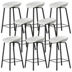 Tabouret de bar ergonomique au design élégant et contemporain en métal noir