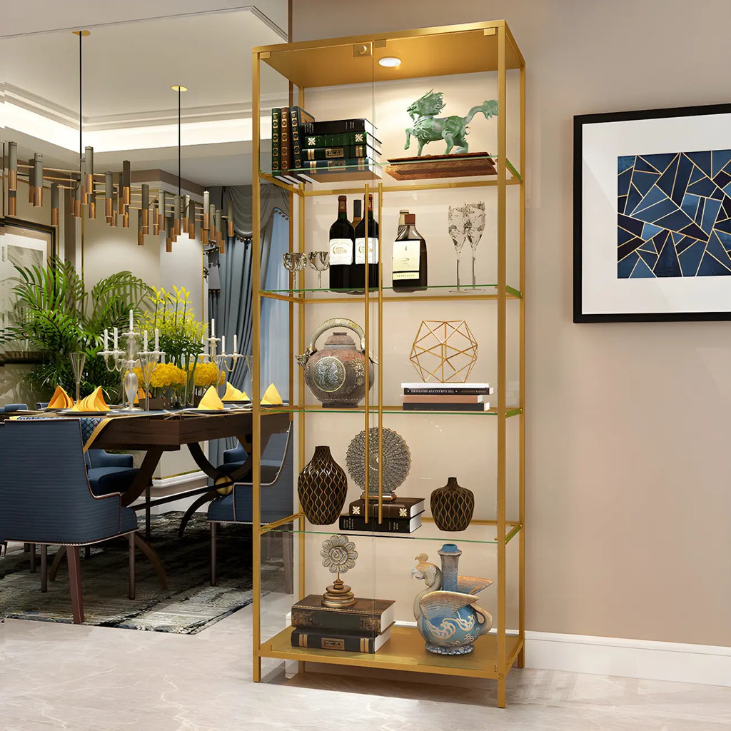 Vitrine Glam Black Standard avec portes vitrées