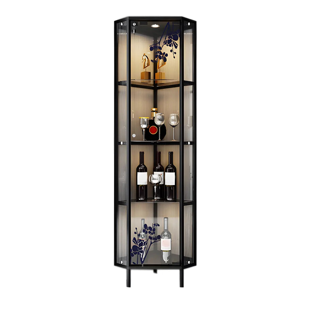 Vitrine Glam Black Standard avec portes vitrées