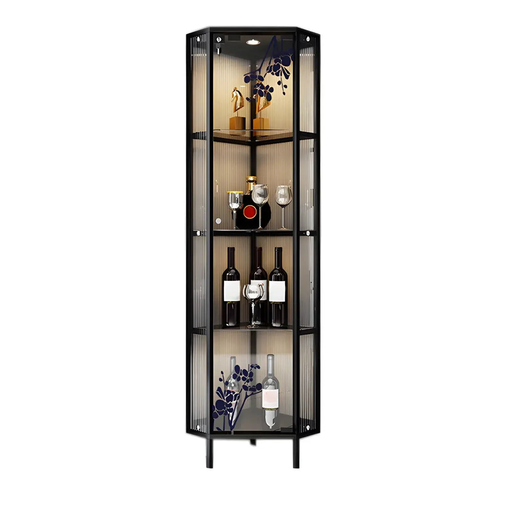 Vitrine Glam Black Standard avec portes vitrées