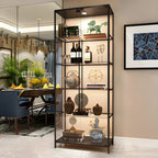 Vitrine Glam Black Standard avec portes vitrées