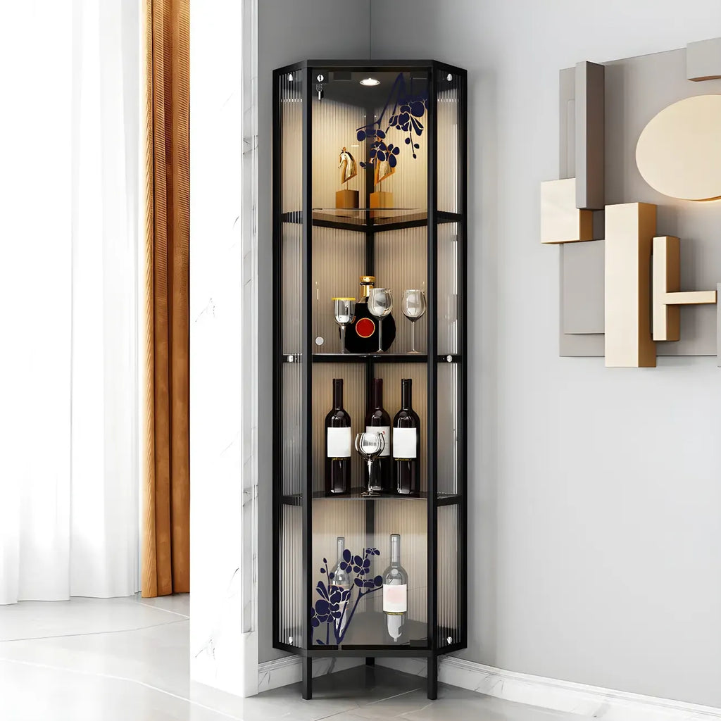 Vitrine Glam Black Standard avec portes vitrées
