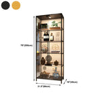 Vitrine Glam Black Standard avec portes vitrées