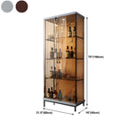 Vitrine Glam Black Standard avec portes vitrées
