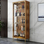 Vitrine glamour en bois noir et verre