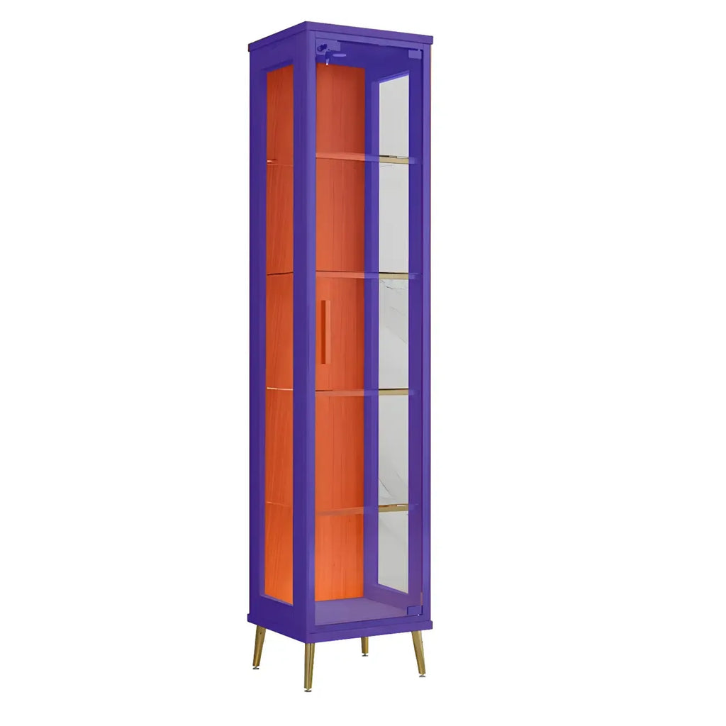 Vitrine glamour en bois noir et verre