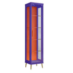 Vitrine glamour en bois noir et verre