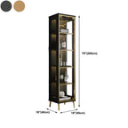 Vitrine glamour en bois noir et verre