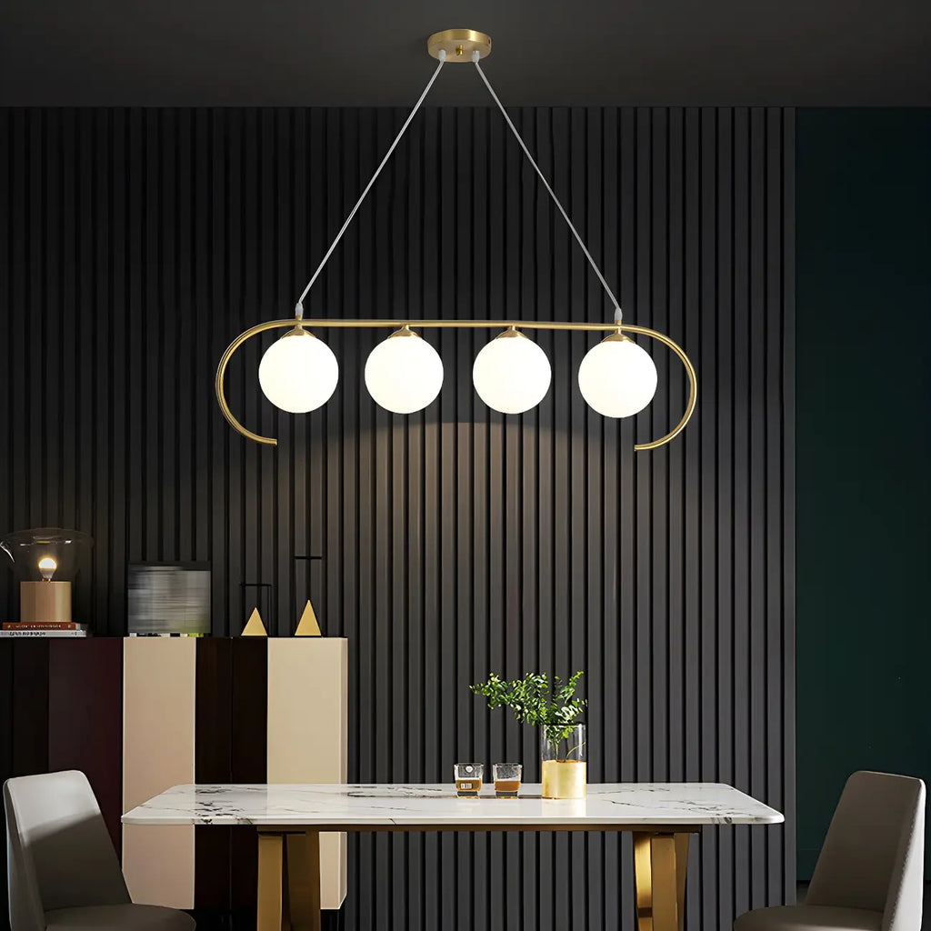 Suspension moderne en verre globe pour usage résidentiel