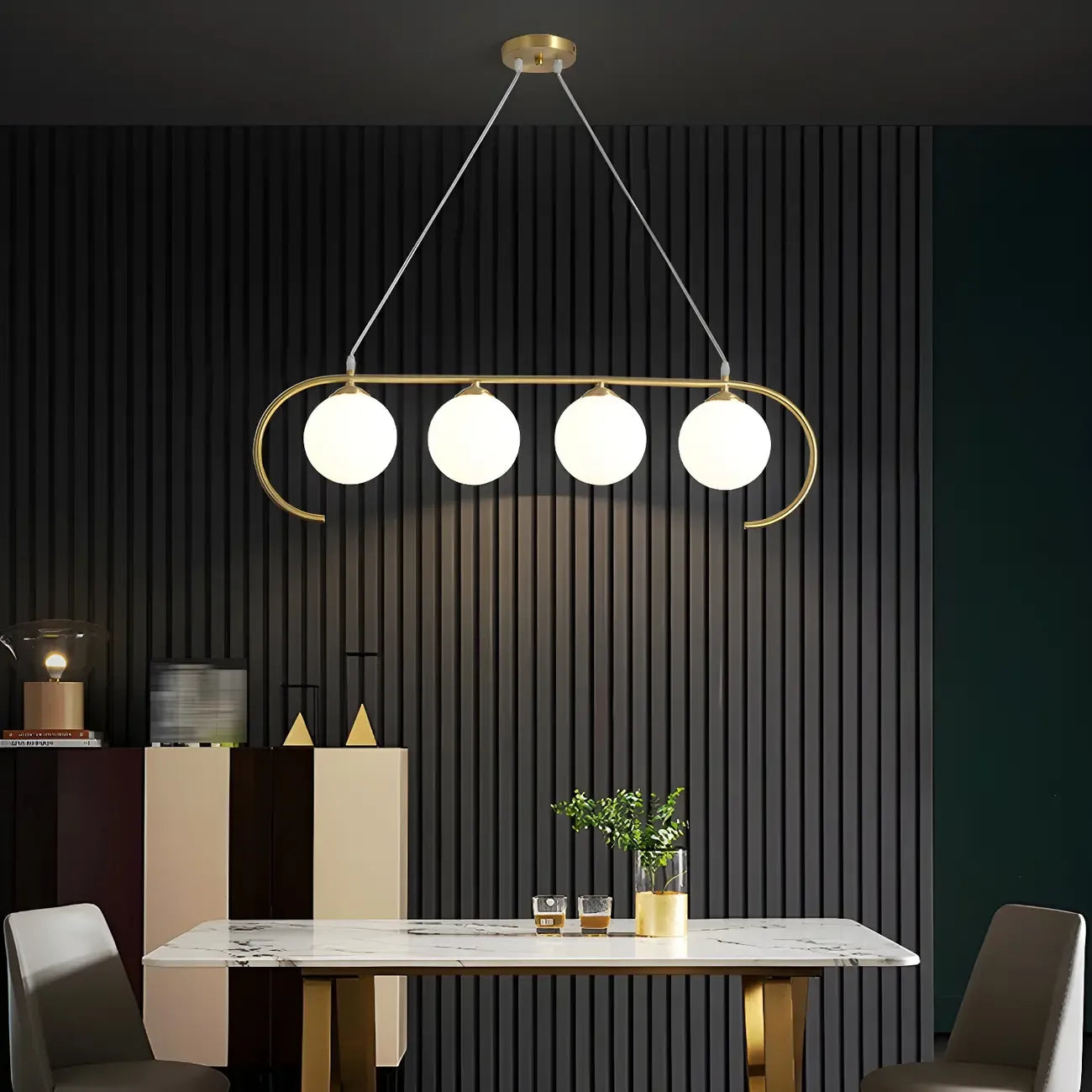 Suspension moderne en verre globe pour usage résidentiel