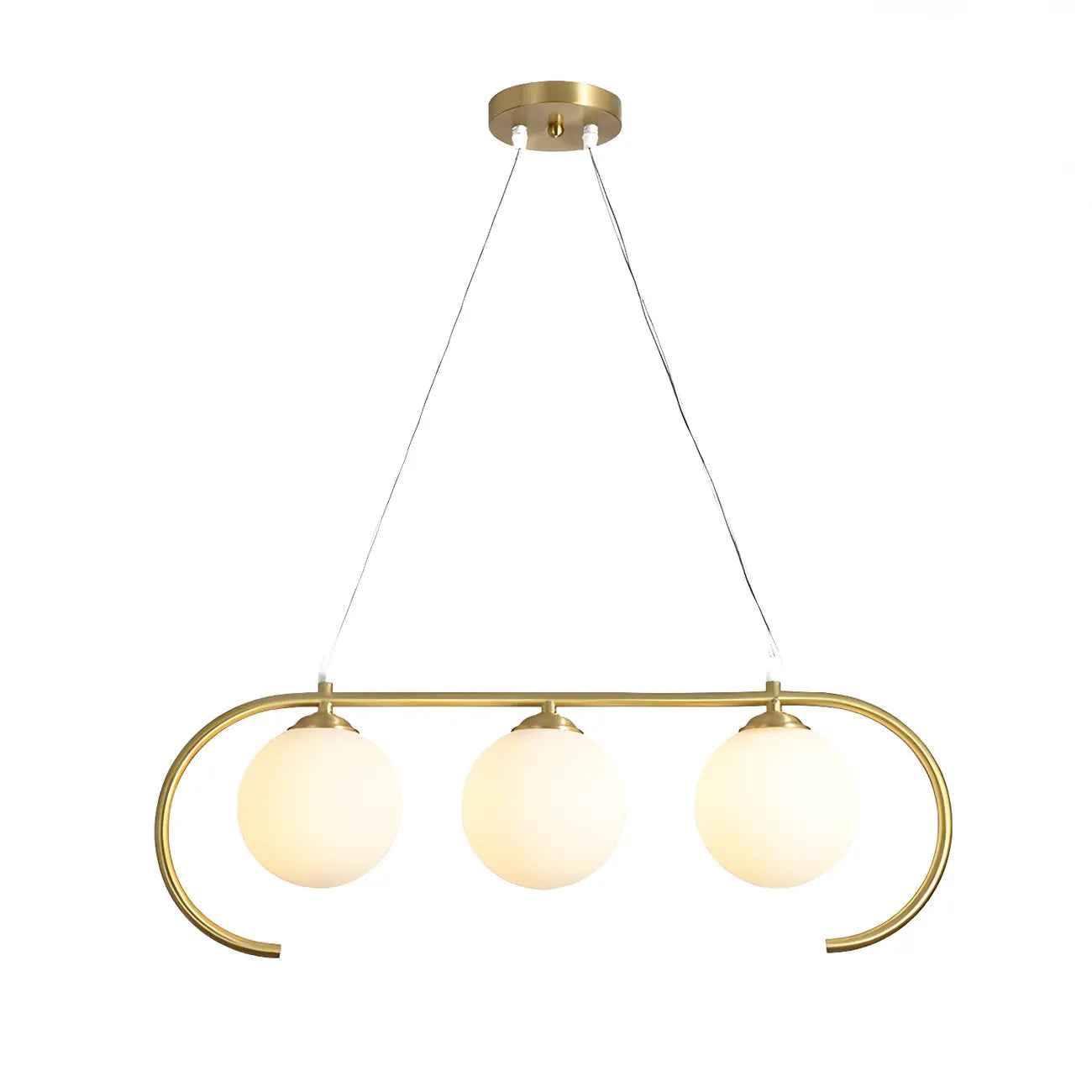 Suspension moderne en verre globe pour usage résidentiel
