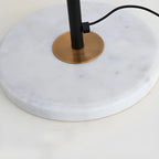 Lampadaire vertical moderne à 6 lumières en verre et métal incurvés