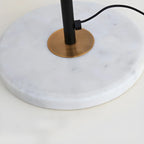 Lampadaire vertical moderne à 6 lumières en verre et métal incurvés