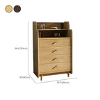 Commode basse et robuste en bois d'hévéa couleur noyer