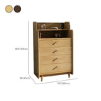 Commode basse et robuste en bois d'hévéa couleur noyer