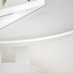 Petite table de chevet minimaliste ronde en métal avec plateau,