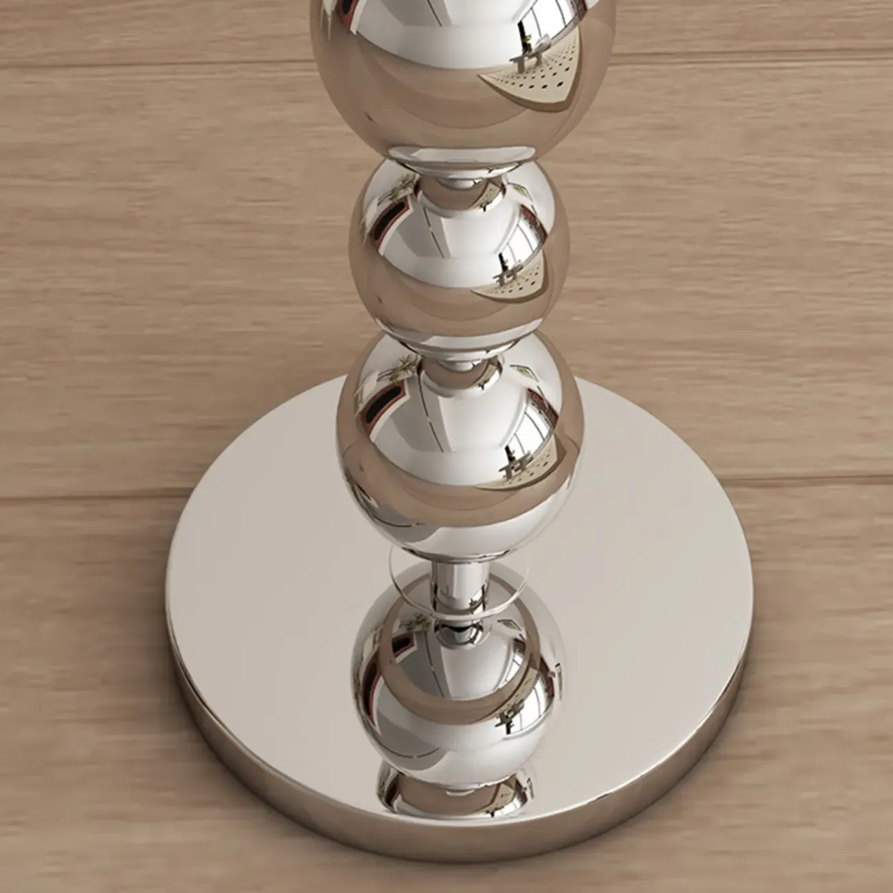 Lampadaire décoratif moderne à boules empilées avec abat-jour en tissu