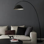 Lampadaire conique en métal noir en forme de ligne de pêche