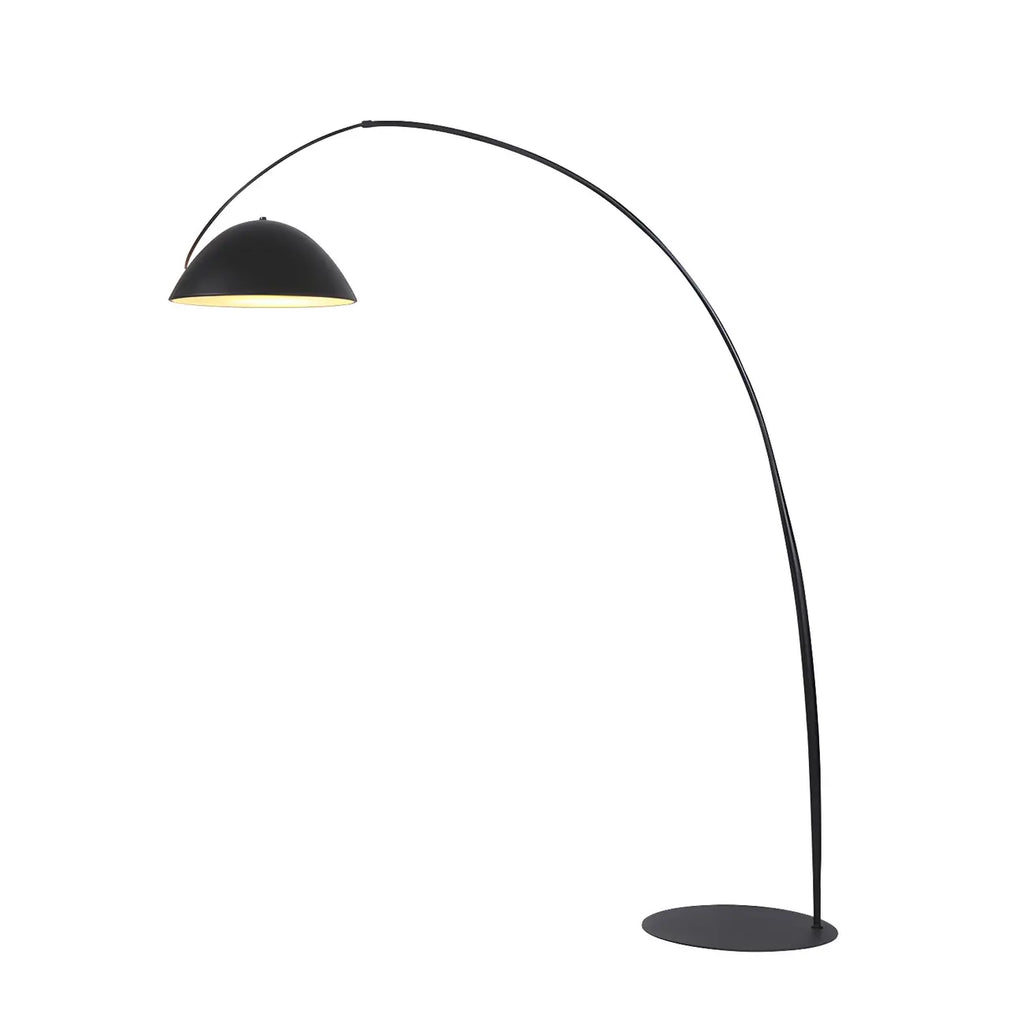 Lampadaire conique en métal noir en forme de ligne de pêche