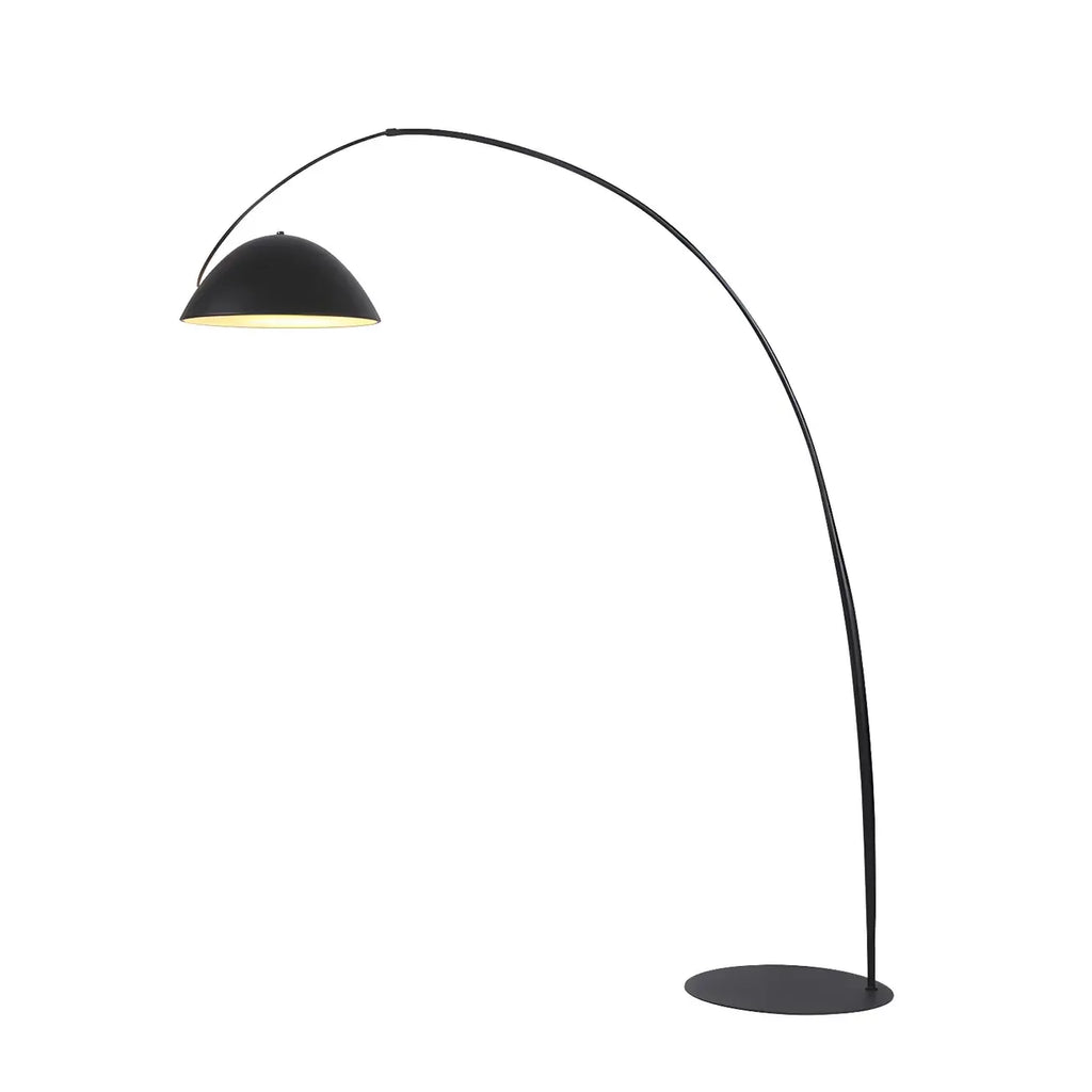 Lampadaire conique en métal noir en forme de ligne de pêche