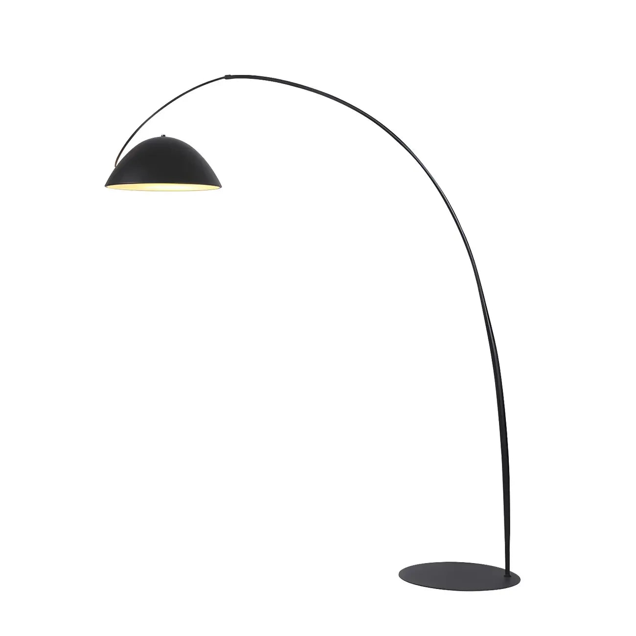 Lampadaire conique en métal noir en forme de ligne de pêche