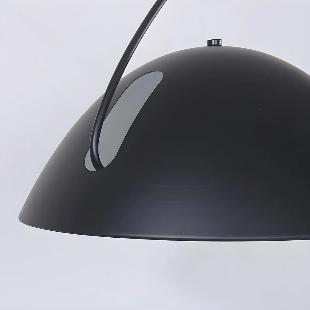 Lampadaire conique en métal noir en forme de ligne de pêche