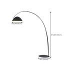 Lampadaire conique en métal noir en forme de ligne de pêche