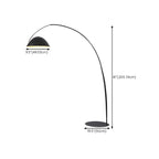 Lampadaire conique en métal noir en forme de ligne de pêche